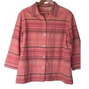 Linden Hill 100% Cotton w/Linen-like feel “Shacket" Size Extra Large
